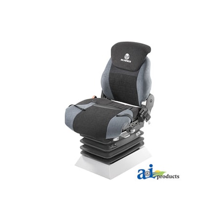 A & I Products Grammer Protecto Seat Cover Set, 2 pc Back & Bottom, Gray / Black Cloth 16" x12" x3" A-PGR866